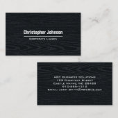 Schwarzes Holz Moderne Berufliche Visitenkarte (Vorne/Hinten)