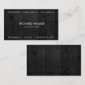 Schwarzes hölzernes elegantes modernes berufliches visitenkarte (Vorne/Hinten)