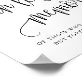 Schwarzes Hübsches Kalligrafie-Skript im Liebesged Poster (Ecke)