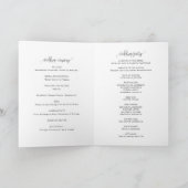 Schwarzes Hübsches Schriftzeichen-Hochzeitsbrot Programm (Innenseite)