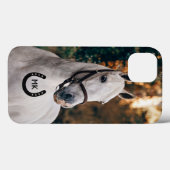 Schwarzes Hufeisenmonogramm Hinzufügen Ihres Fotos Case-Mate iPhone Hülle (Rückseite (Horizontal))