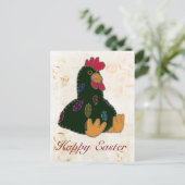 Schwarzes Huhn Postkarte (Stehend Vorderseite)