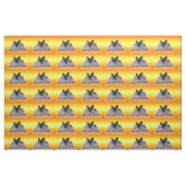 Schwarzes Hühnchen auf goldgelb, Stoff (Fat Quarter (45,7 x 55,9 cm))