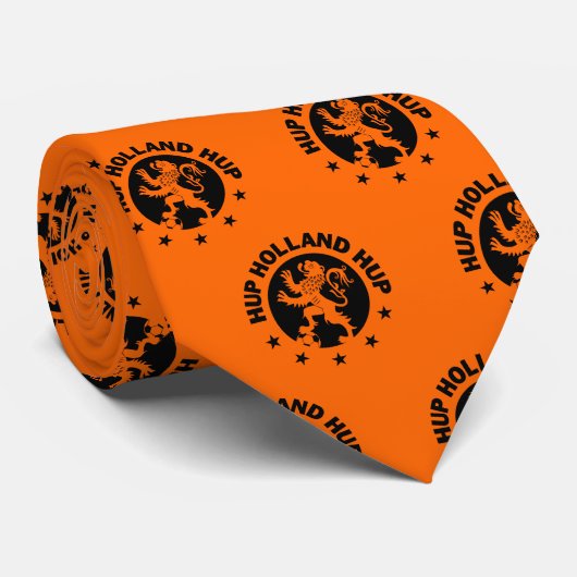 Schwarzes Hup Holland - Editable Hintergrundfarbe Krawatte (Gerollt)