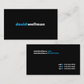 Schwarzes I Visitenkarte (Vorne/Hinten)