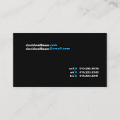 Schwarzes I Visitenkarte (Rückseite)