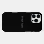 Schwarzes Icon - Typografie Etui iPhone Hülle (Rückseite (Horizontal))