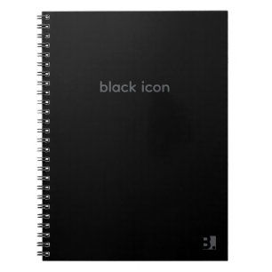 Schwarzes Icon - Typografie Notizbuch Notizblock