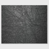 Schwarzes Imitat-Leder Geschenkpapier (Flach)