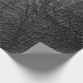 Schwarzes Imitat-Leder Geschenkpapier (Ecke)