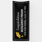 Schwarzes individuelles Programm-Abschlussbanner Banner (Vertikal)