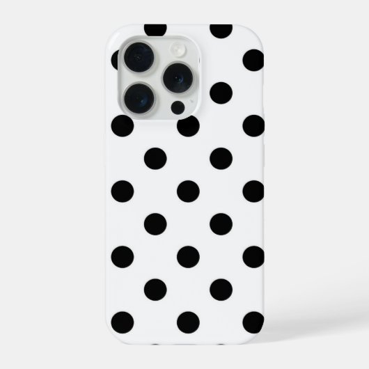 Schwarzes iPhone 15 Pro Case mit Punkten Hülle (Rückseite)