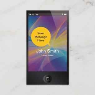 Schwarzes iPhone mögen Visitenkarte