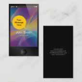 Schwarzes iPhone wie Visitenkarte (Vorne/Hinten)