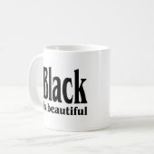Schwarzes ist schön kaffeetasse (Vorderseite Links)