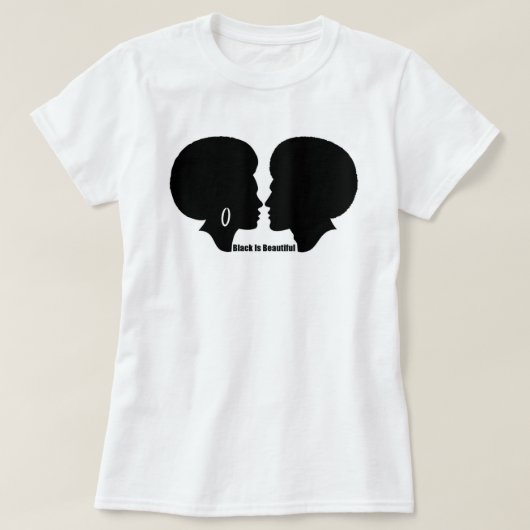 Schwarzes ist schöner T - Shirt (Design vorne)