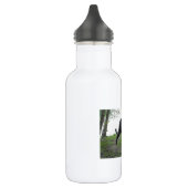 Schwarzes Jaguar-Anpirschen Edelstahlflasche (Links)