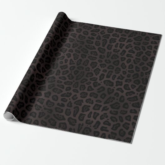 Schwarzes Jaguar Flecken Druck Geschenkpapier (Ungerollt)