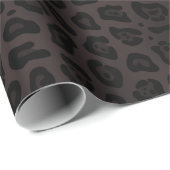Schwarzes Jaguar Flecken Druck Geschenkpapier (Rolleneckpunkt)
