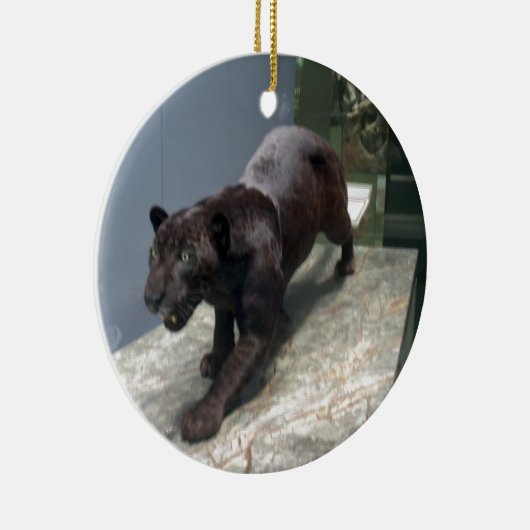 Schwarzes Jaguar (Panthera onca) Keramikornament (Rechts)