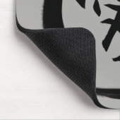 Schwarzes japanisches Kanjisymbol enso Kreises | Mousepad (Ecke)