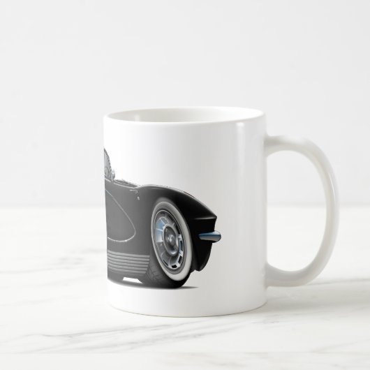 Schwarzes Kabriolett 1962 Korvette Kaffeetasse (Rechts)