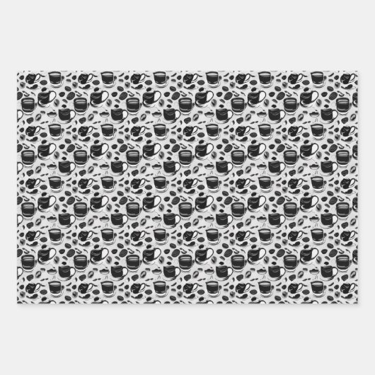 Schwarzes Kaffeeöl Farbmuster Personalisiert Geschenkpapier Set (Vorderseite 3)