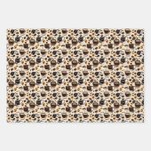 Schwarzes Kaffeeöl Farbmuster Personalisiert Geschenkpapier Set (Vorderseite)