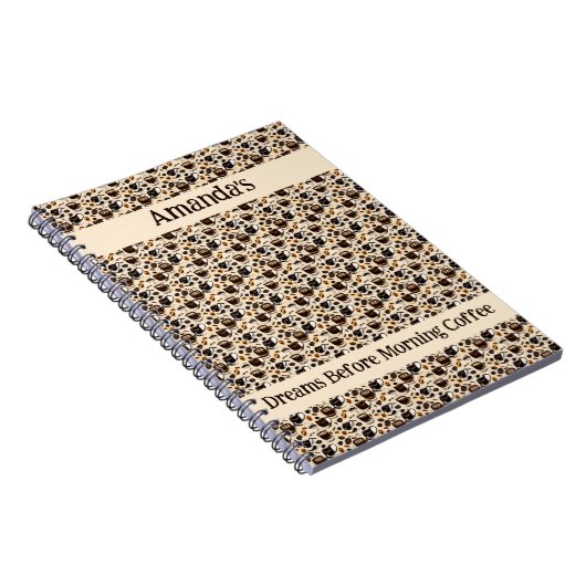 Schwarzes Kaffeeöl Farbmuster Personalisiert Notizblock (Rechte Seite)