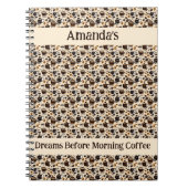 Schwarzes Kaffeeöl Farbmuster Personalisiert Notizblock (Vorderseite)