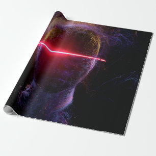 Schwarzes Kaleidoskop abstrakt Geschenkpapier