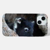 Schwarzes Kaninchen im Hollow eines Baumes Case-Mate iPhone Hülle (Rückseite (Horizontal))