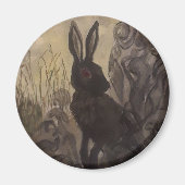 Schwarzes Kaninchen Magnet (Vorne)