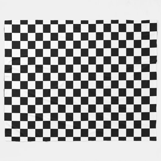 Schwarzes kariertes fleecedecke (Vorderseite (Horizontal))