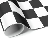 Schwarzes kariertes geschenkpapier (Rolleneckpunkt)