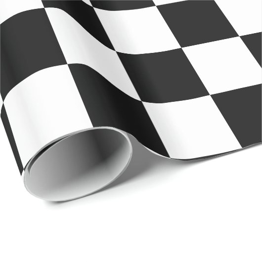 Schwarzes kariertes geschenkpapier (Rolleneckpunkt)