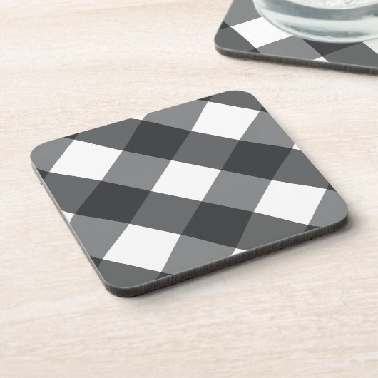 schwarzes kariertes getränkeuntersetzer (Linke Seite)