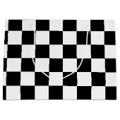 Schwarzes kariertes große geschenktüte (Vorderseite)