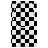 Schwarzes kariertes kleine geschenktüte (Rückseite)