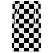 Schwarzes kariertes kleine geschenktüte (Vorderseite)