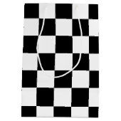 Schwarzes kariertes mittlere geschenktüte (Rückseite)