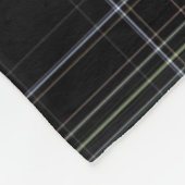 Schwarzes Karo Fleecedecke (Ecke)