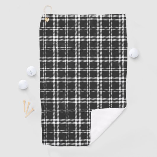 Schwarzes Karo Golfhandtuch (Insitu)