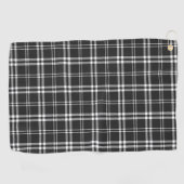 Schwarzes Karo Golfhandtuch (Horizontal)