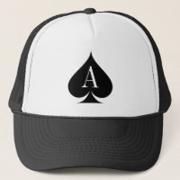Schwarzes Karoass Pokerspieler-Fernlastfahrerhut