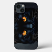 Schwarzes Katapult mit gelben Augen Case-Mate iPhone Hülle (Rückseite)