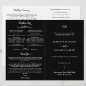 Schwarzes katholisches Hochzeitsprogramm mit volle (Vorne/Hinten)