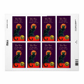 SCHWARZES KATZ-HALLOWEEN-PARTY-MONOGRAMM (Vorne)