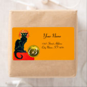 SCHWARZES KATZ-HALLOWEEN-PARTY-MONOGRAMM (Insitu)