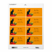 SCHWARZES KATZ-HALLOWEEN-PARTY-MONOGRAMM (Vorne)